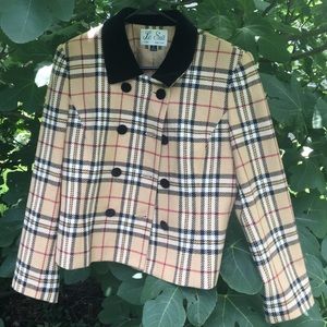 Vintage Plaid Wool Blazer